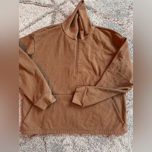 Beyond Yoga Tan Quarter Zip Sweatshirt